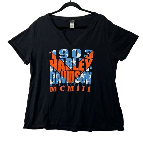 2x xxl Harley Davidson  V Neck Tee Shirt - Picture 4 of 15